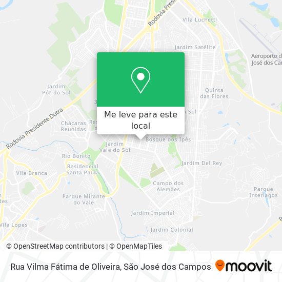 Rua Vilma Fátima de Oliveira mapa