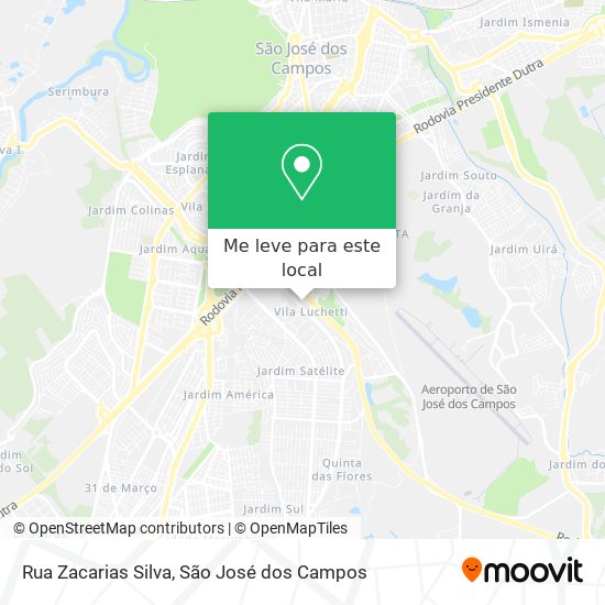 Rua Zacarias Silva mapa