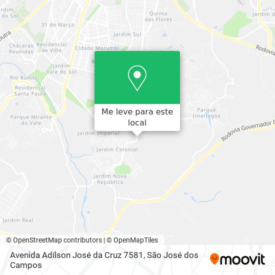 Avenida Adílson José da Cruz 7581 mapa