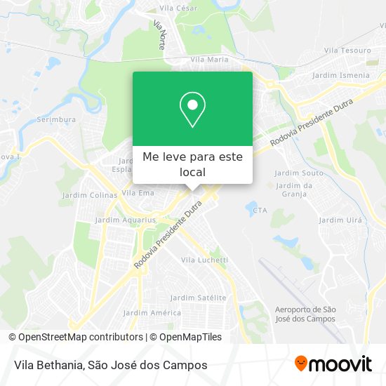 Vila Bethania mapa