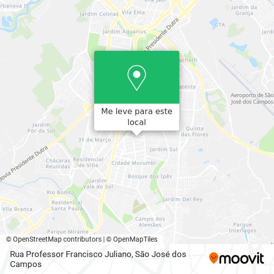 Rua Professor Francisco Juliano mapa