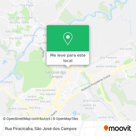 Rua Piracicaba mapa