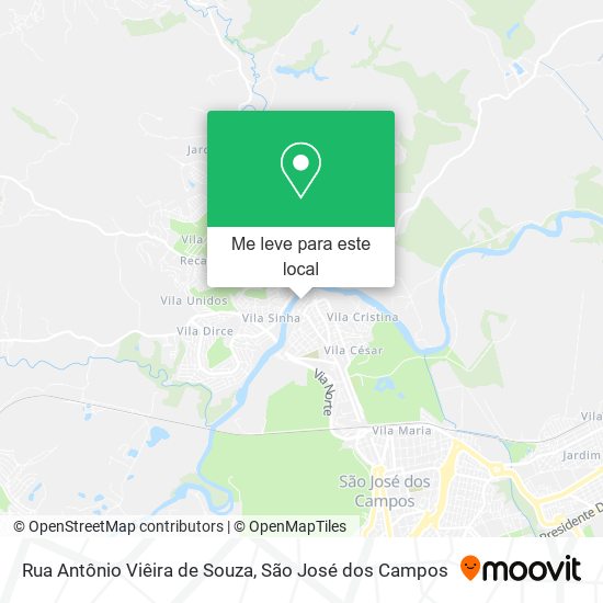 Rua Antônio Viêira de Souza mapa
