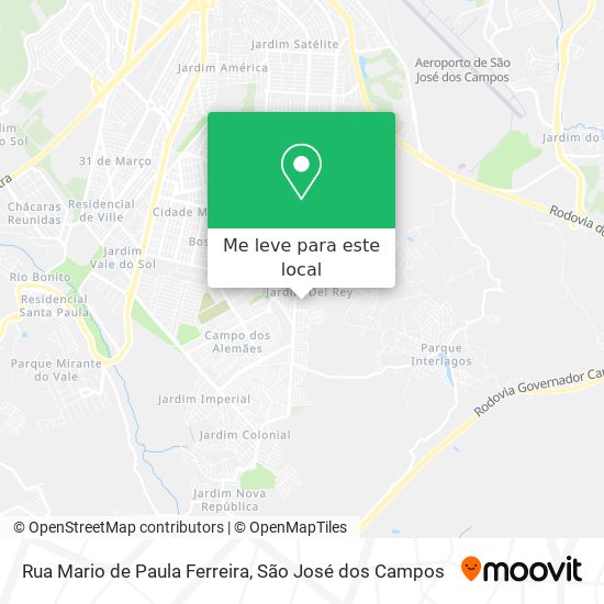 Rua Mario de Paula Ferreira mapa
