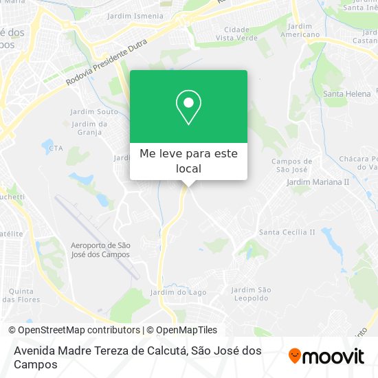 Avenida Madre Tereza de Calcutá mapa
