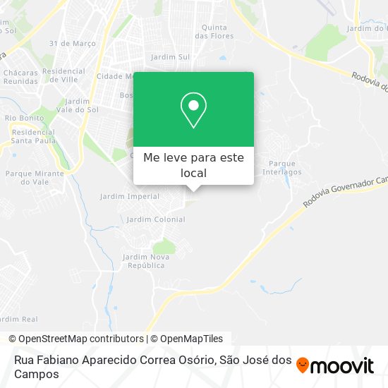 Rua Fabiano Aparecido Correa Osório mapa