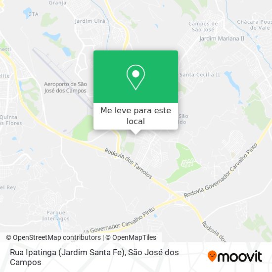 Rua Ipatinga (Jardim Santa Fe) mapa