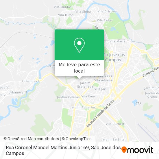 Rua Coronel Manoel Martins Júnior 69 mapa