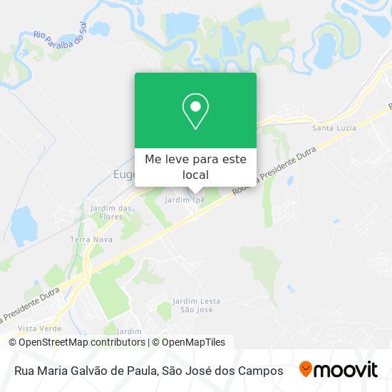 Rua Maria Galvão de Paula mapa
