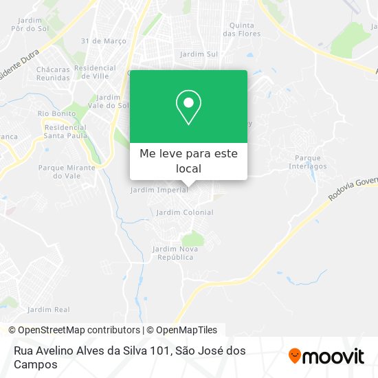 Rua Avelino Alves da Silva 101 mapa