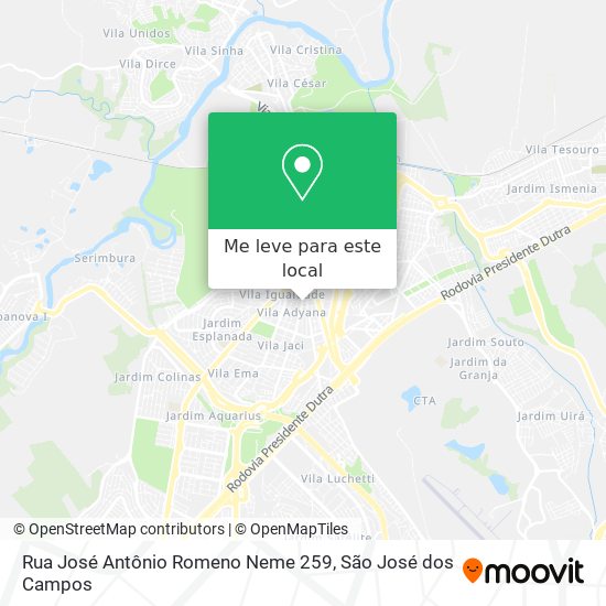 Rua José Antônio Romeno Neme 259 mapa