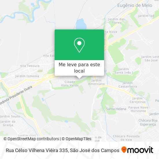 Rua Célso Vilhena Viêira 335 mapa