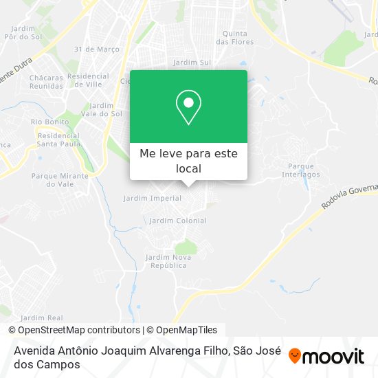 Avenida Antônio Joaquim Alvarenga Filho mapa
