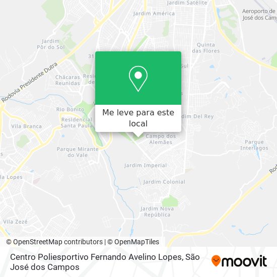 Centro Poliesportivo Fernando Avelino Lopes mapa