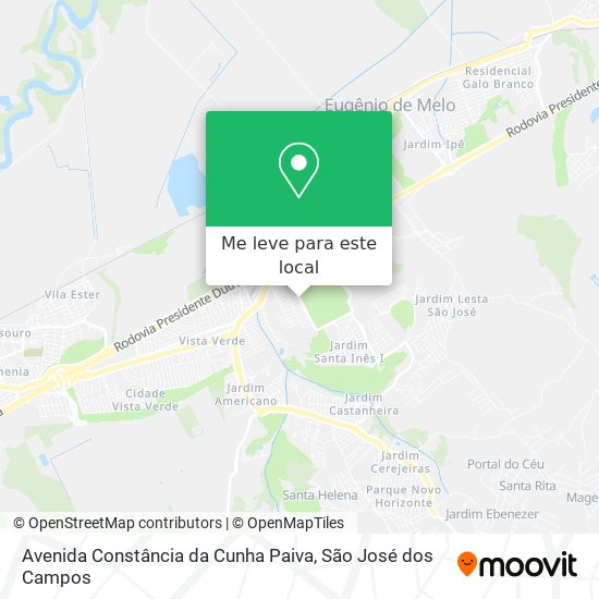 Avenida Constância da Cunha Paiva mapa