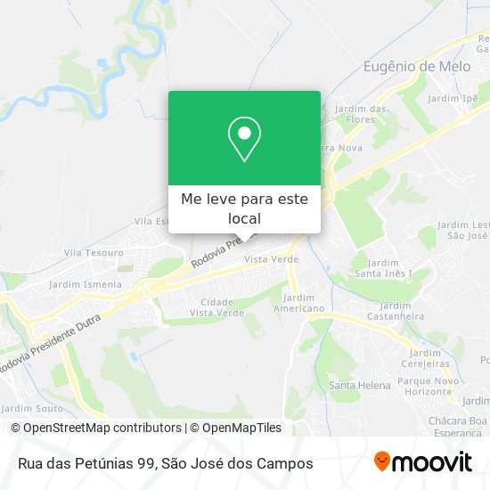 Rua das Petúnias 99 mapa