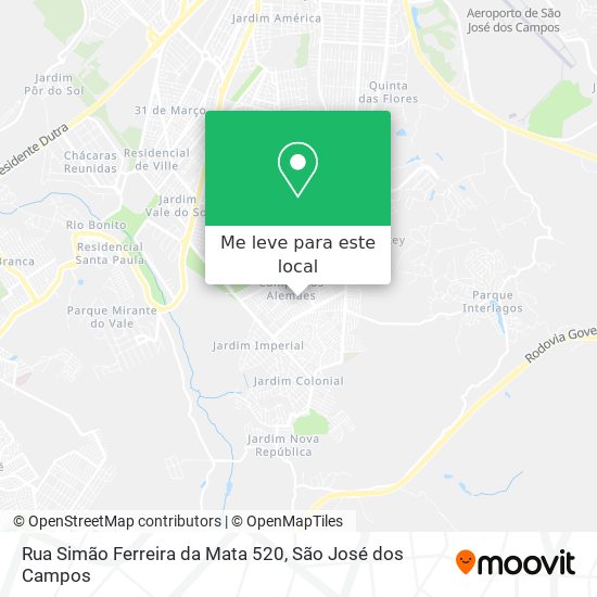 Rua Simão Ferreira da Mata 520 mapa