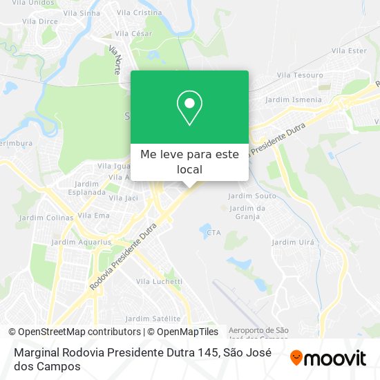 Marginal Rodovia Presidente Dutra 145 mapa