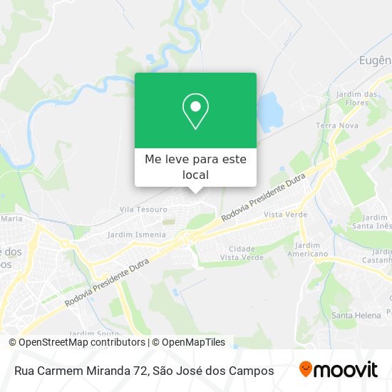 Rua Carmem Miranda 72 mapa