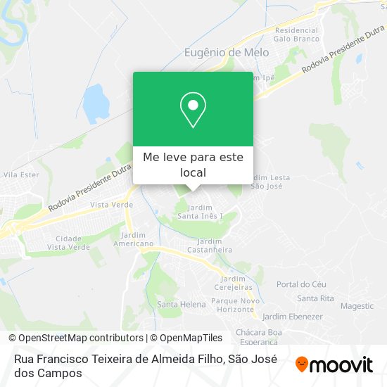 Rua Francisco Teixeira de Almeida Filho mapa