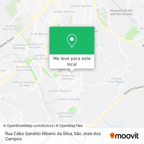 Rua Cabo Geraldo Ribeiro da Silva mapa