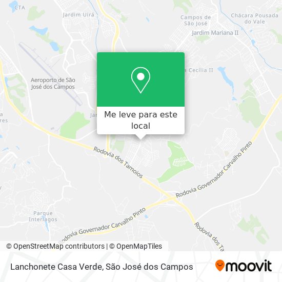 Lanchonete Casa Verde mapa