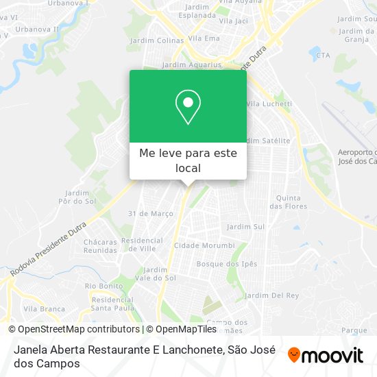 Janela Aberta Restaurante E Lanchonete mapa