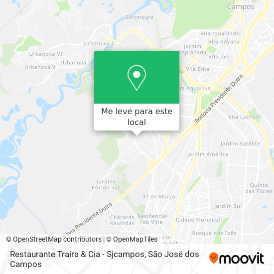 Restaurante Traíra & Cia - Sjcampos mapa