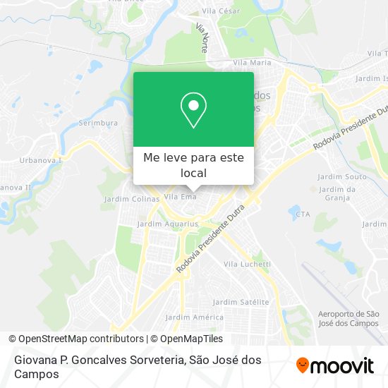 Giovana P. Goncalves Sorveteria mapa