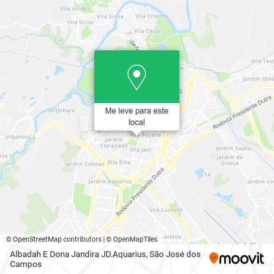 Albadah E Dona Jandira JD.Aquarius mapa