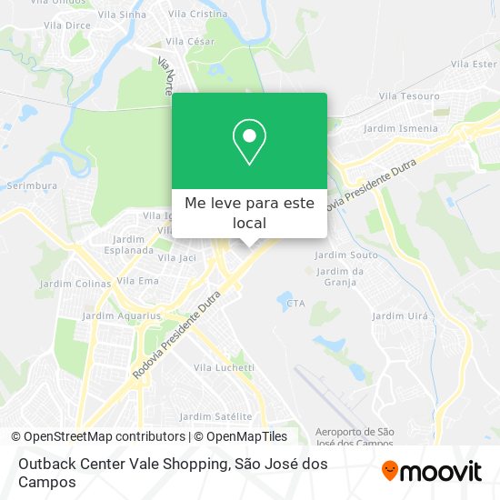 Outback Center Vale Shopping mapa