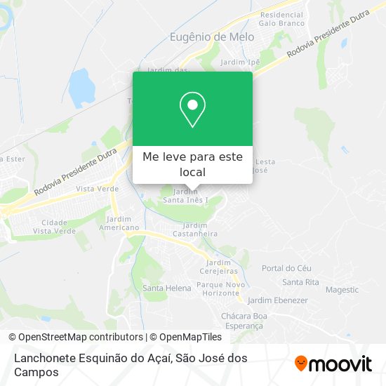 Lanchonete Esquinão do Açaí mapa