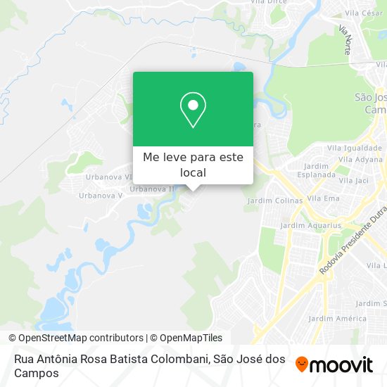 Rua Antônia Rosa Batista Colombani mapa