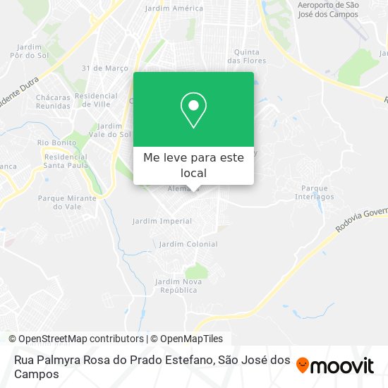 Rua Palmyra Rosa do Prado Estefano mapa