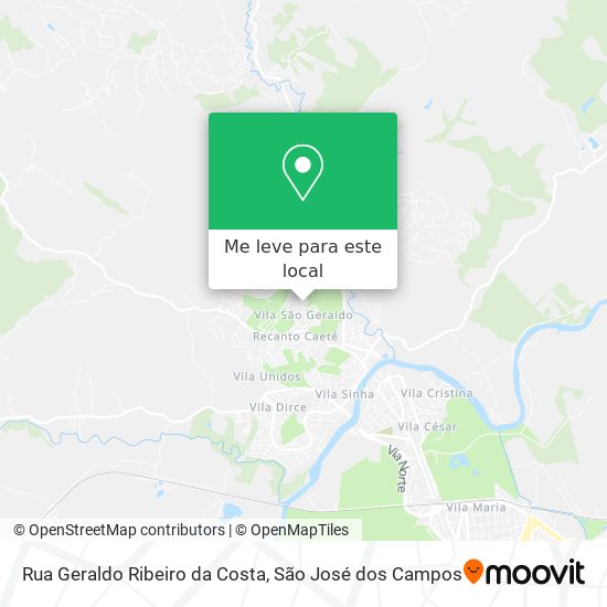 Rua Geraldo Ribeiro da Costa mapa