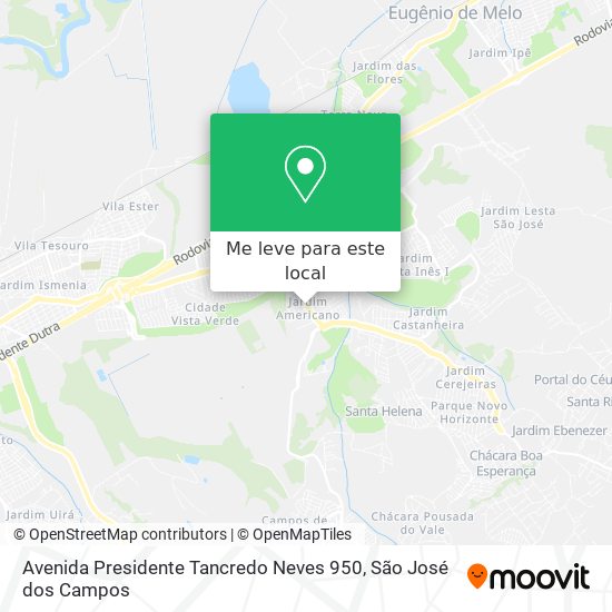 Avenida Presidente Tancredo Neves 950 mapa