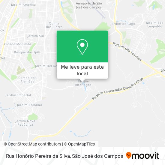 Rua Honório Pereira da Silva mapa