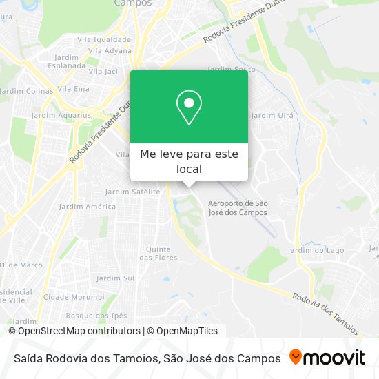 Saída Rodovia dos Tamoios mapa