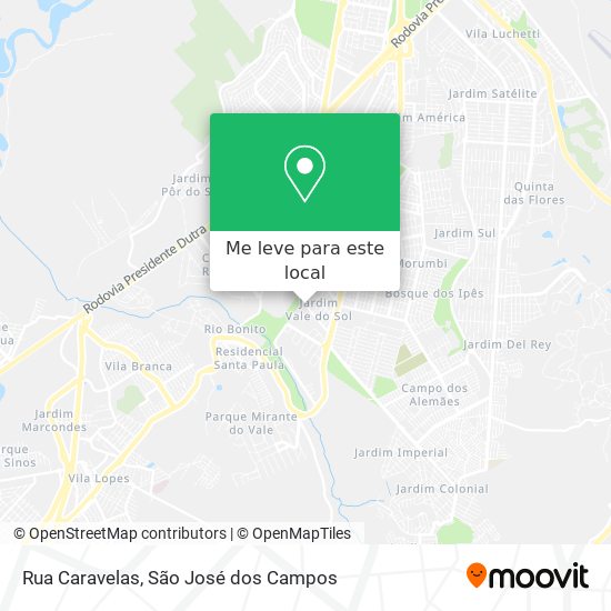 Rua Caravelas mapa