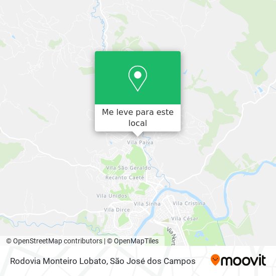 Rodovia Monteiro Lobato mapa