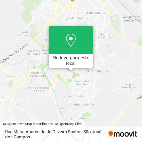 Rua Maria Aparecida de Oliveira Santos mapa