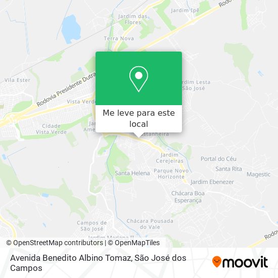Avenida Benedito Albino Tomaz mapa