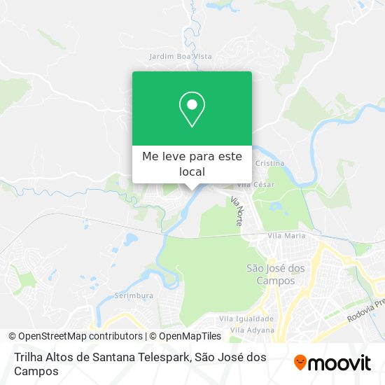 Trilha Altos de Santana Telespark mapa