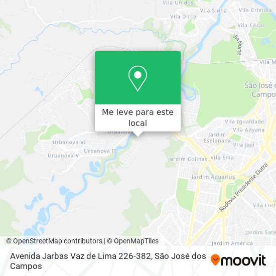 Avenida Jarbas Vaz de Lima 226-382 mapa