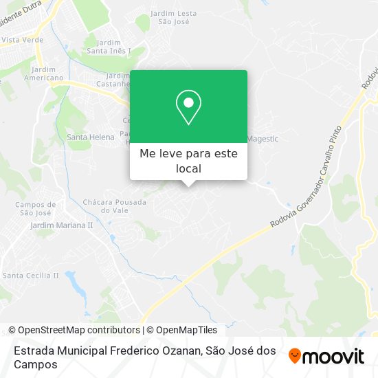 Estrada Municipal Frederico Ozanan mapa