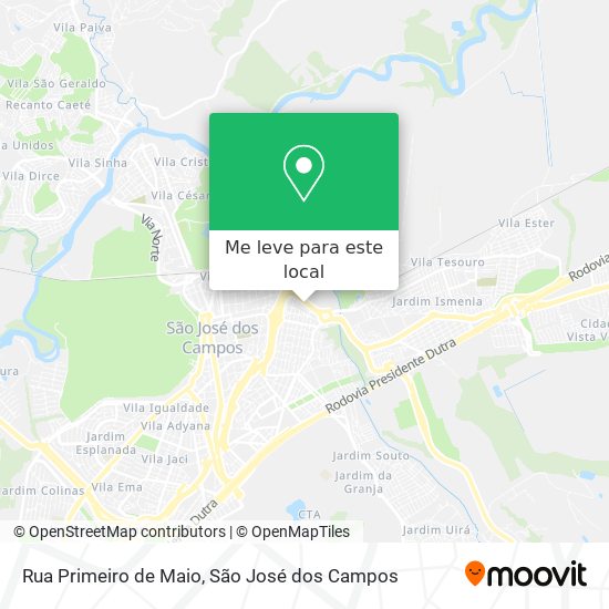 Rua Primeiro de Maio mapa