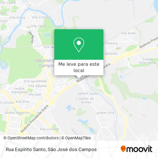 Rua Espírito Santo mapa