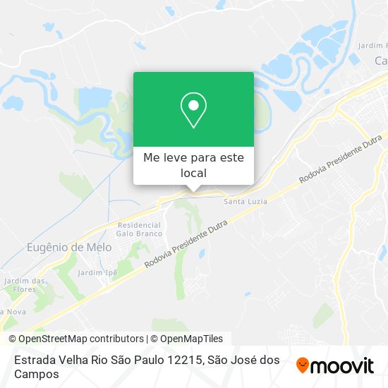 Estrada Velha Rio São Paulo 12215 mapa