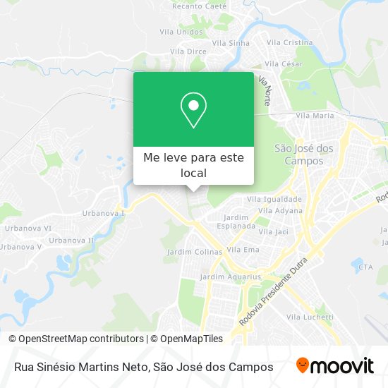Rua Sinésio Martins Neto mapa