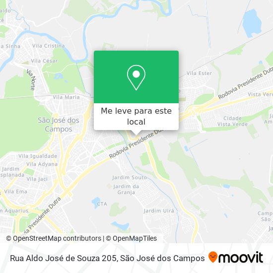 Rua Aldo José de Souza 205 mapa